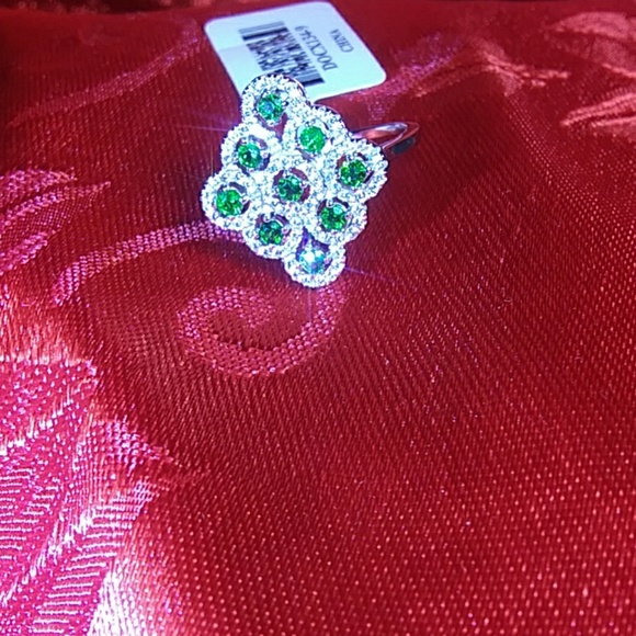 Sterling Silver Round Chrome Diopside White 💍 - Picture 1 of 2